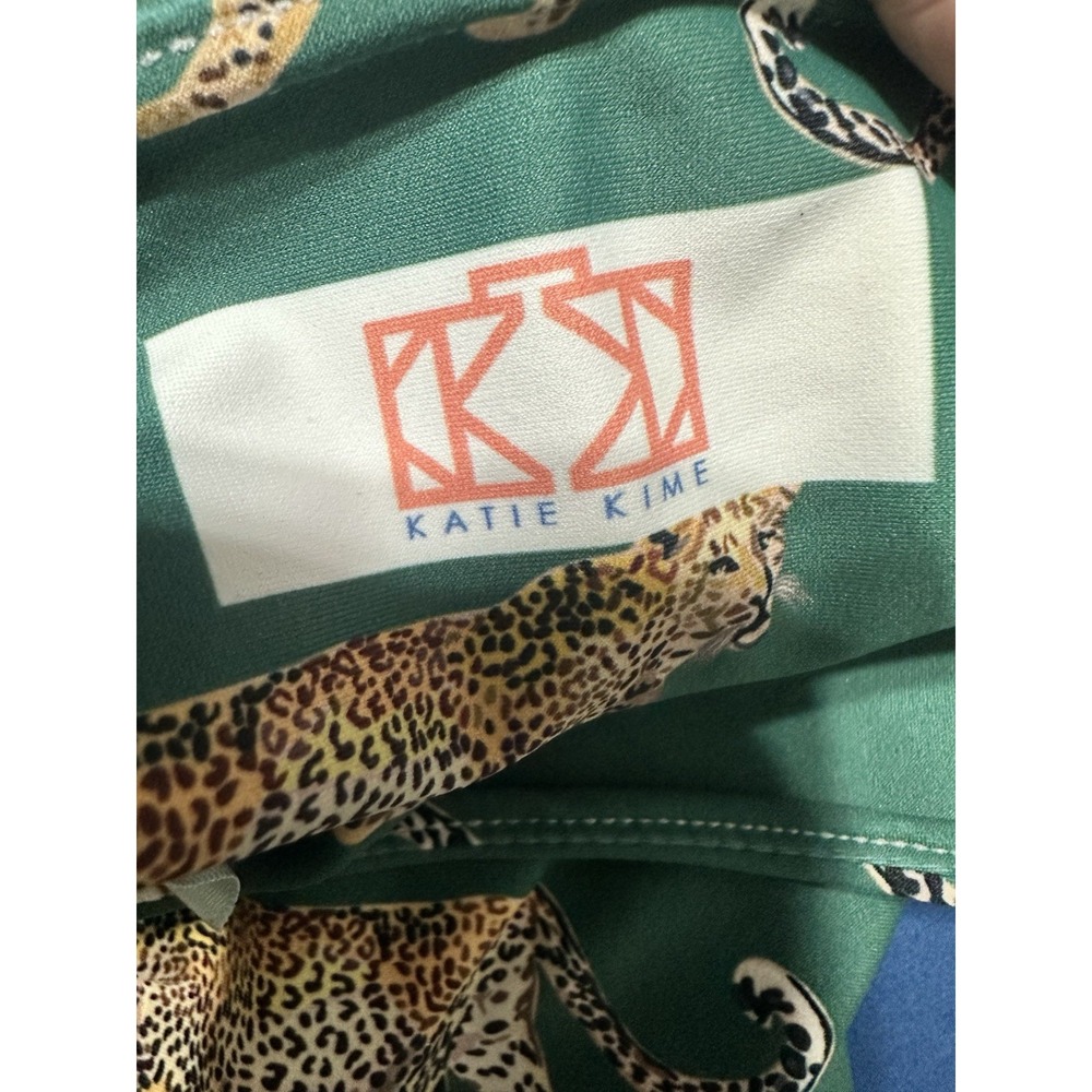 Katie Kime Leopard Print Leggings Forest Green Size XS - Rare EUC - Picture 4 of 5